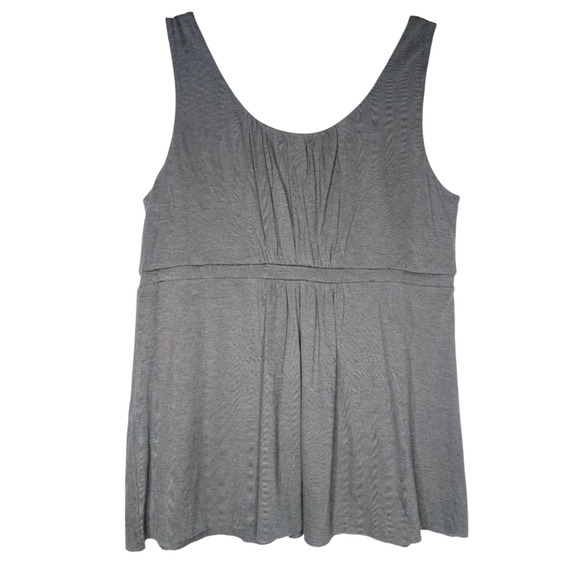 VTG J Crew Gray Wool Babydoll Top Y2K Softcore Balletcore Coquette Rosette Tank - Picture 3 of 6